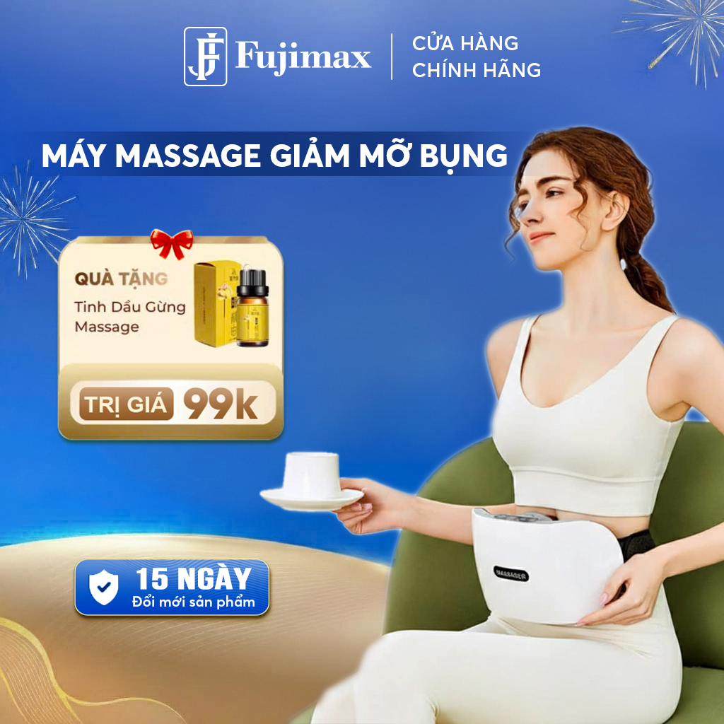 Đai Massage Bụng Hỗ Trợ tan Mỡ Bụng, Xoa Bóp Cùng Lúc Làm Nóng, Mát Xa Cổ Vai Lưng Đùi  Megou TY-308 BH 1 Năm - Podi92