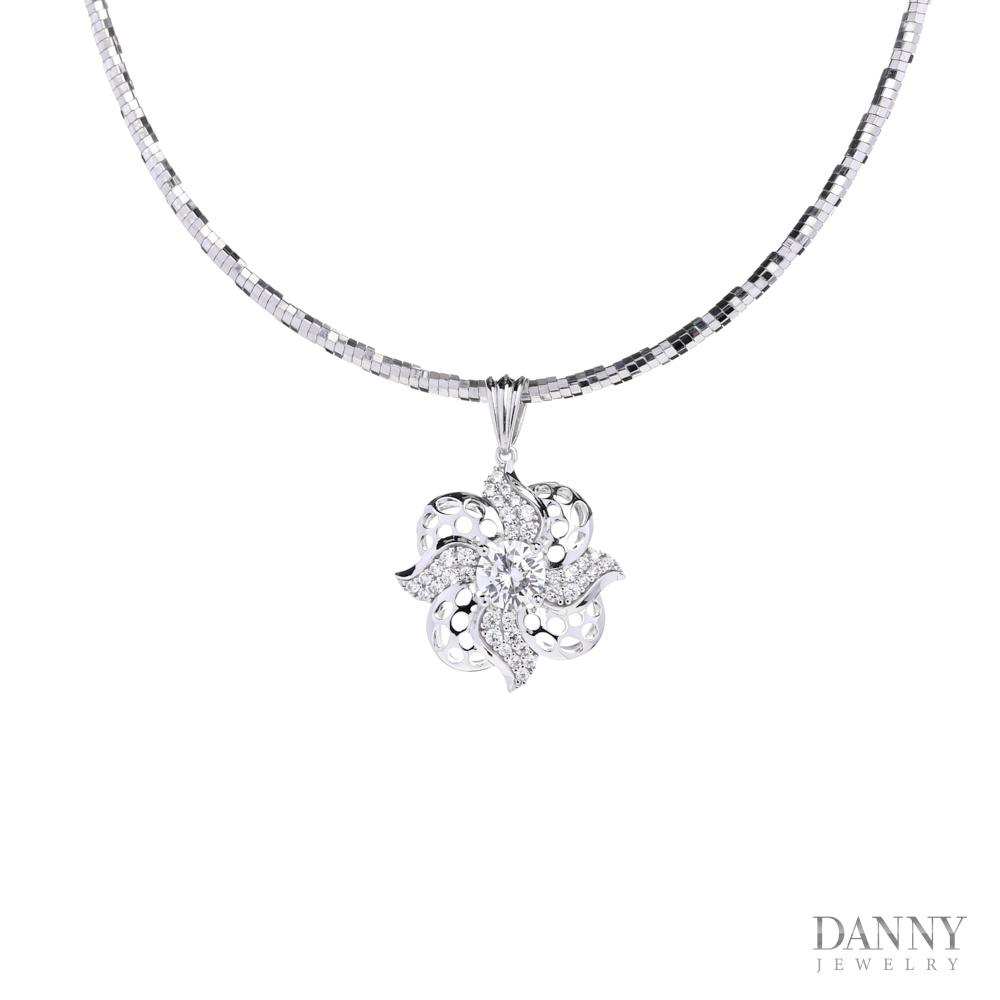Mặt Dây Chuyền Nữ Bạc 925 Danny Jewelry Xi Bạch Kim DI4GZ002