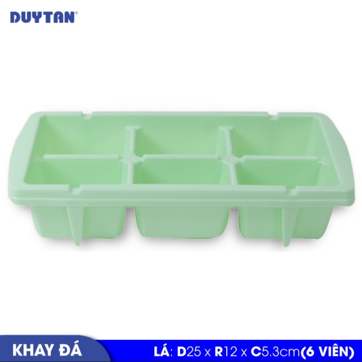 Khay đá 6 viên nhựa Duy Tân (25 x 12 x 5.3 cm) - 14358 - Giao màu ngẫu nhiên - Hàng chính hãng