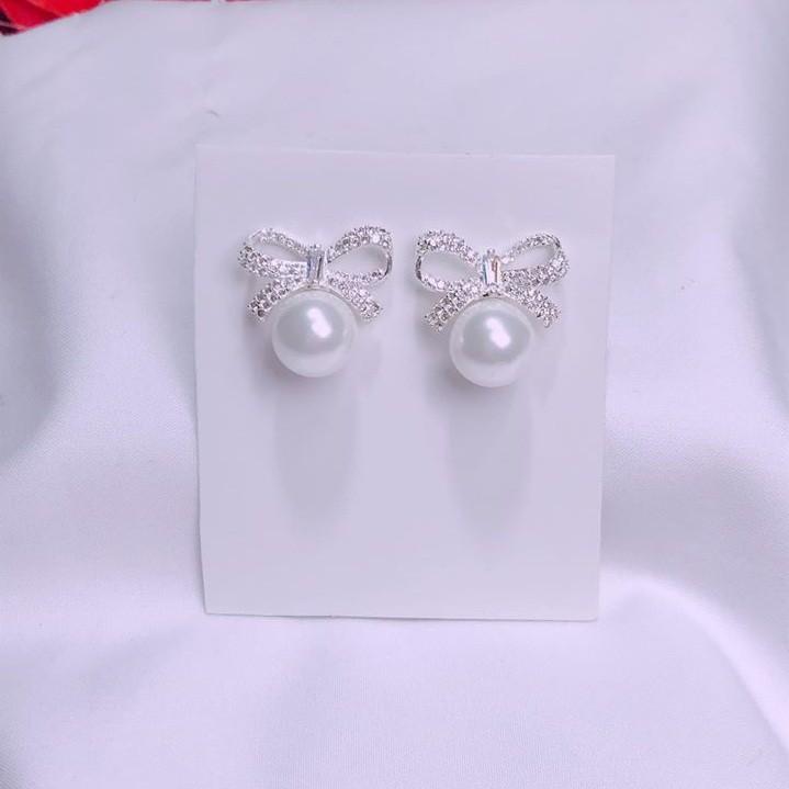 Bông tai bạc nơ trai MS70