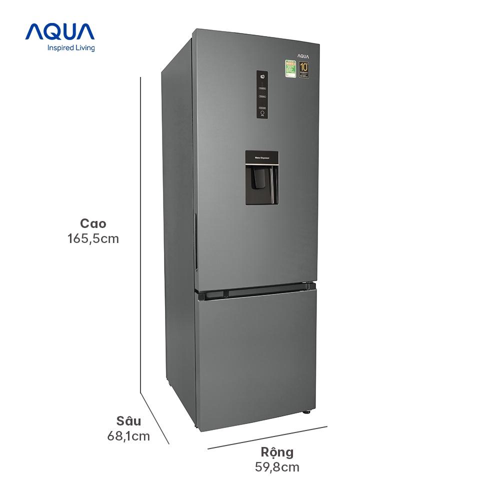 Tủ lạnh ngăn đông dưới Aqua 292 Lít AQR-B339MA - Hàng chính hãng - Chỉ giao HCM, Hà Nội, Đà Nẵng, Hải Phòng, Bình Dương, Đồng Nai, Cần Thơ