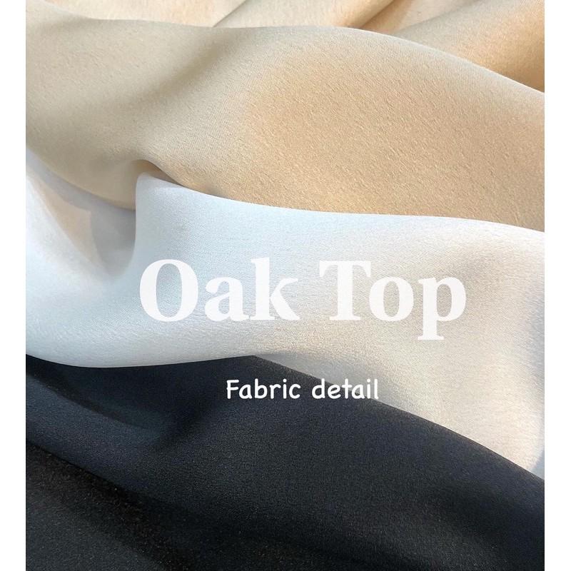 ZIEL Sơ mi dáng croptop lụa | Oak Top