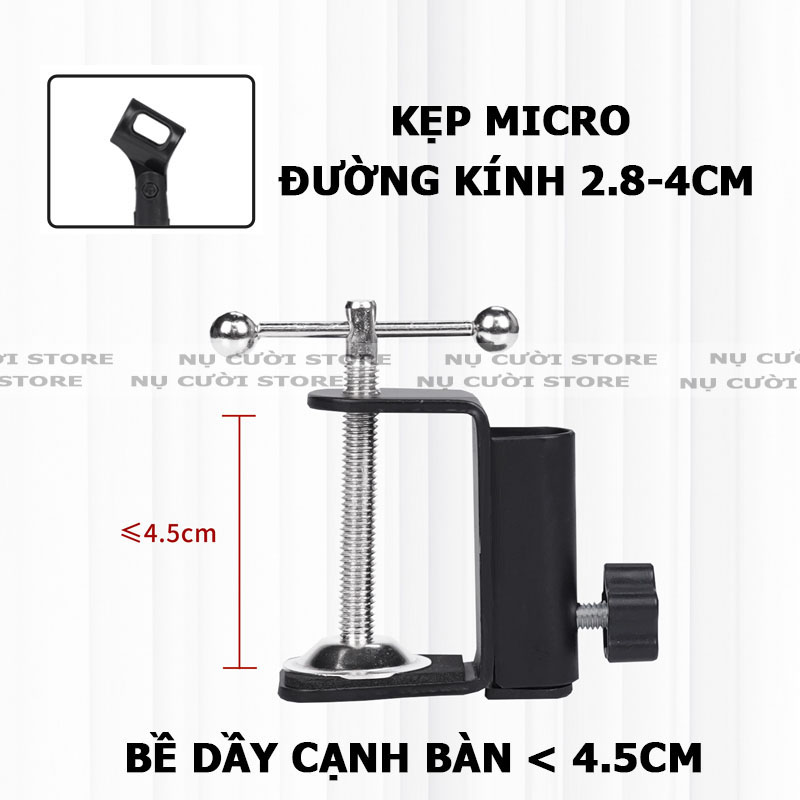 Giá Đỡ Micro Kẹp Cạnh Bàn; Xoay Chỉnh Linh Hoạt - Hàng Nhập Khẩu