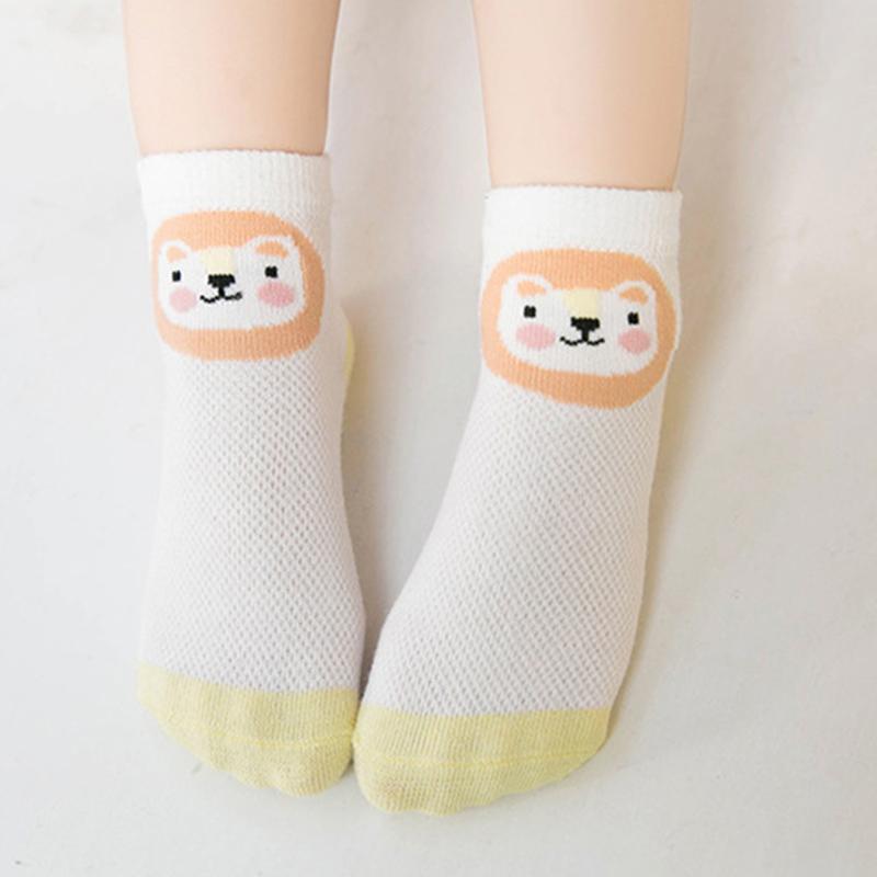 Set 5 Đôi Tất Lưới In Hình Dễ Thương Cho Bé