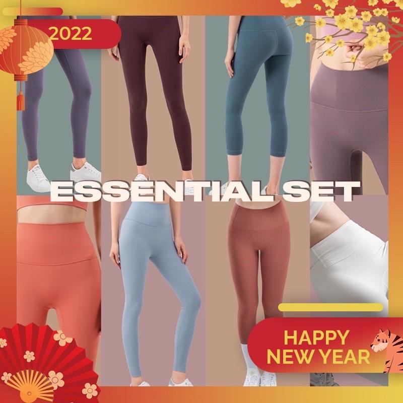 Quần Thể Thao tập Gym Yoga Essential Legging (co giãn 4 chiều, cạp cao, chất liệu cao cấp)