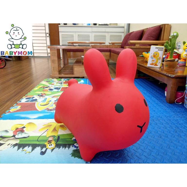 Đồ chơi thú nhún Thỏ Đỏ không mùi cao su bé thỏa sức nhún nhảy bé thích mê, tăng cường vận động
