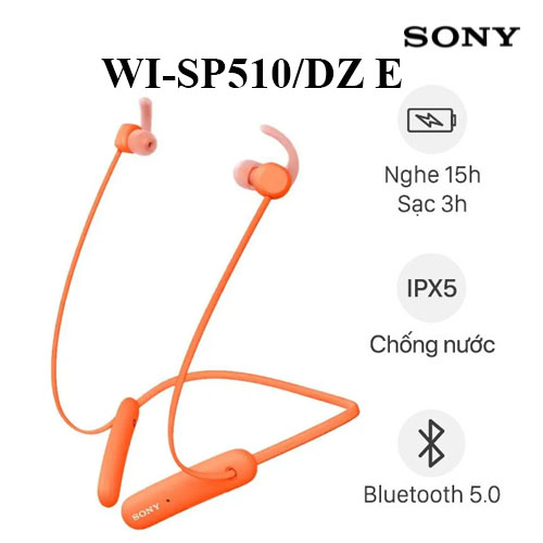 Tai Nghe Nhét Tai Bluetooth Sony WI-SP510 - Hàng chính hãng