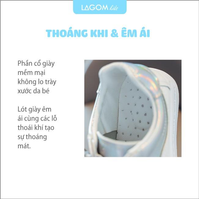 Giày Sneaker Bé Gái | Giày Thể Thao Trẻ Em Gái Da Bóng - Mềm - Êm | 1-3-5 Tuổi  GS008