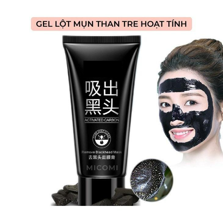 Chai Gel lột mụn đầu đen 60g Than Tre Mặt nạ lột mụn cám hiệu quả an toàn tại nhà không gây kích ứng, mẩn đỏ