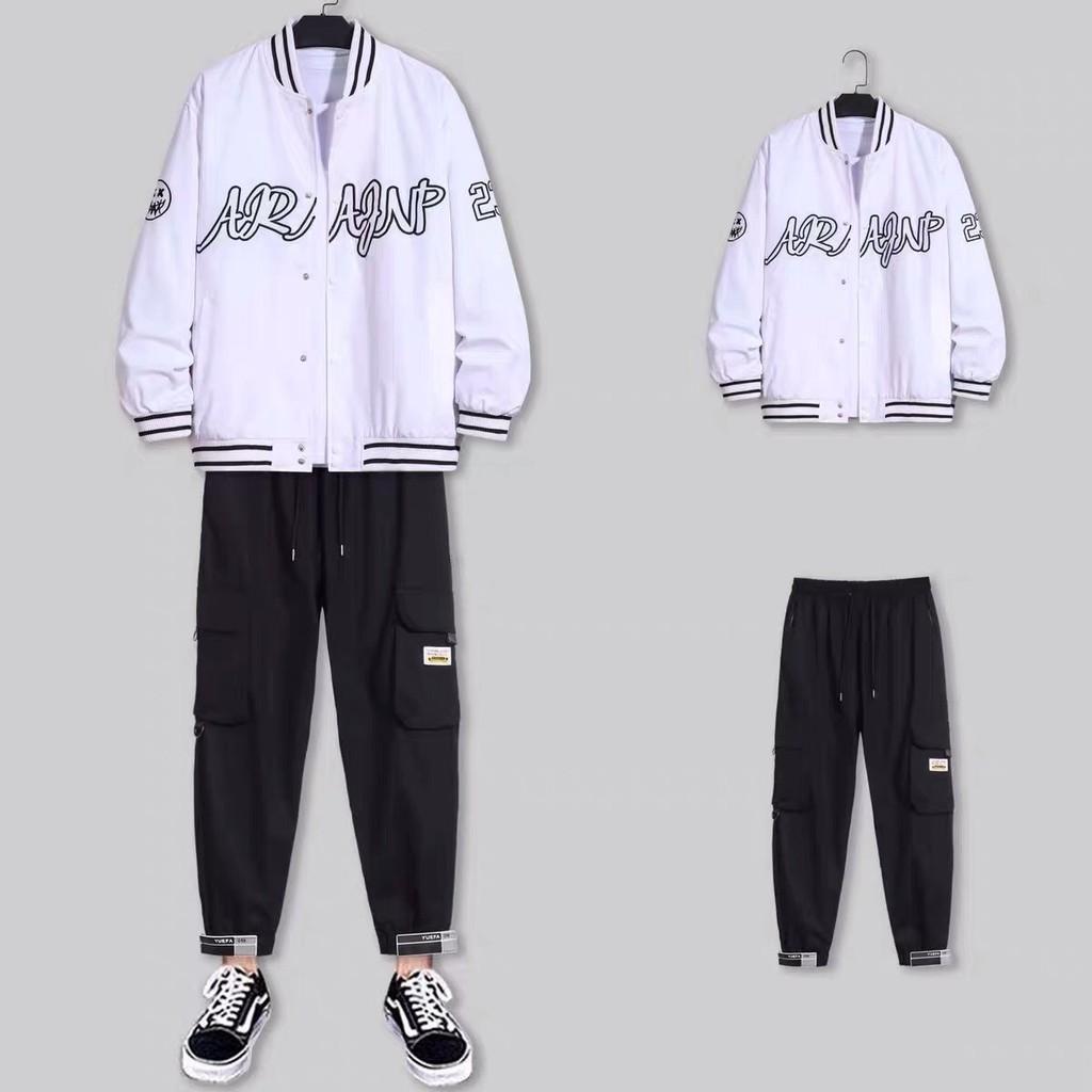 Áo khoác dù bomber nam nữ in chữ 2 thân áo được may từ chất hai lớp dày , thoáng mát có 2 size L (43-58kg),XL từ(58-68kg)