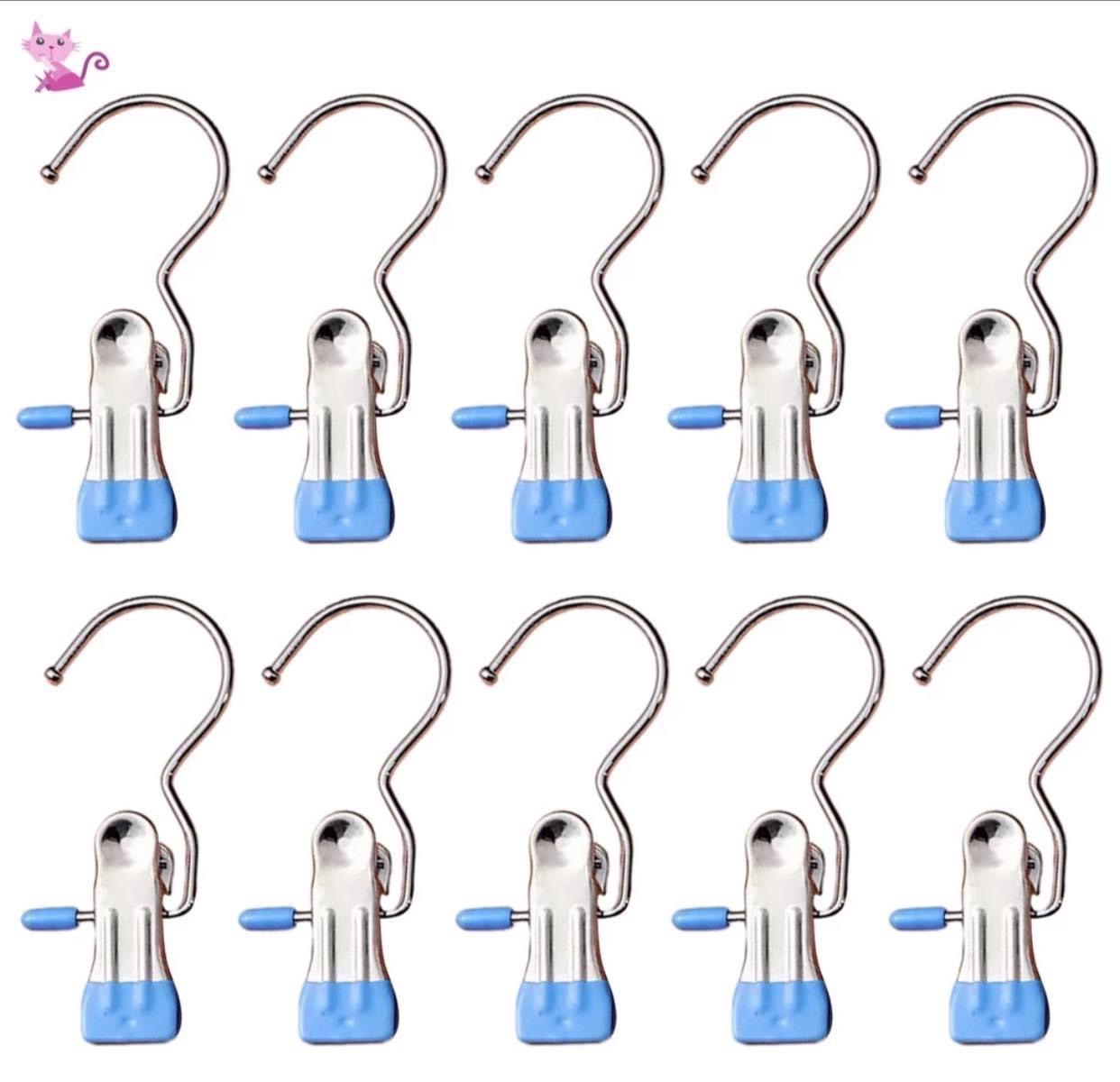 Set 10 móc treo kẹp quần áo tiết kiệm diện tích siêu tiện lợi