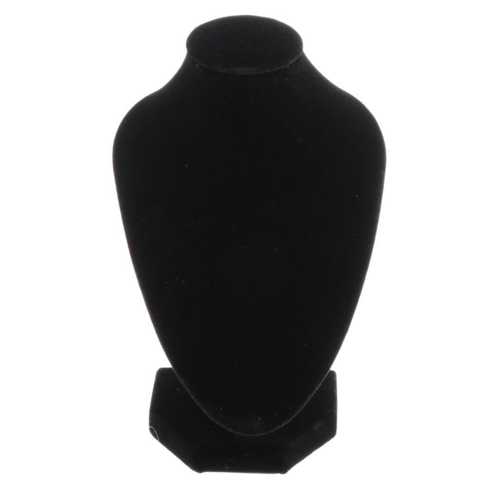 Set of 20 Black Velvet Necklace Bust Display Stand Store Jewelry Holder Rack