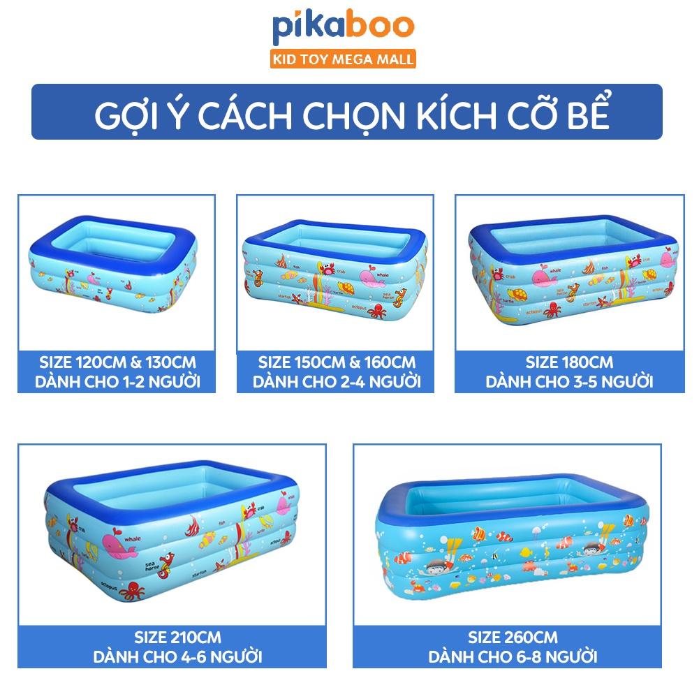 Bể bơi cho bé cao cấp hình chữ nhật đủ kích cỡ chống trơn trượt bền đẹp