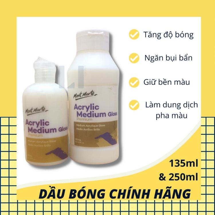 Dầu bóng bảo vệ tranh số hóa, tranh sơn dầu, màu acrylic. Dầu phủ bóng tranh, đất sét Monte Marte. Dung môi pha mà