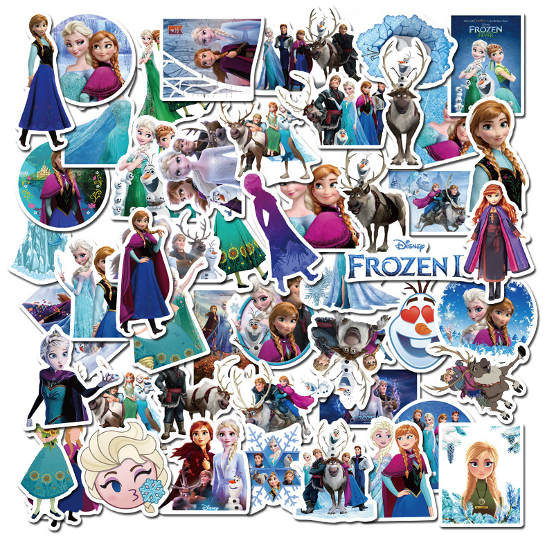 Sticker 50 miếng hình dán Frozen