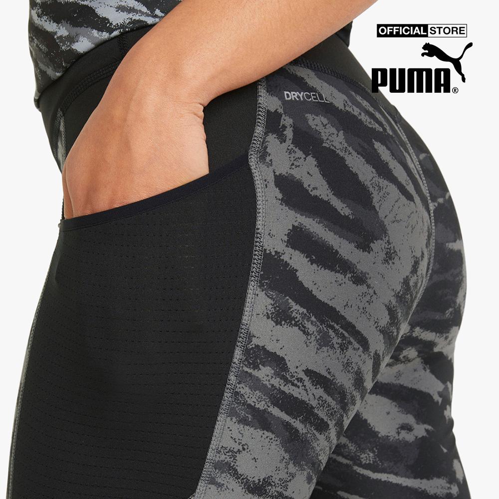 PUMA - Quần legging thể thao nữ lửng 5K Graphic High Waisted 3/4 Running 521393-01