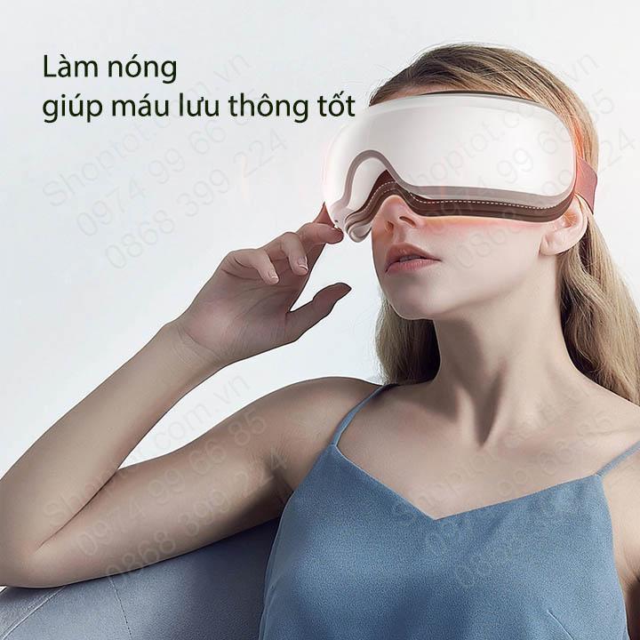 Máy massage mắt đa chức năng: Chườm nóng, rung, có bluetooth EM-004