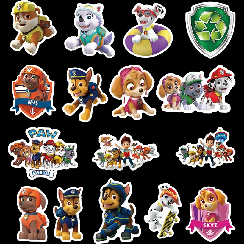 Sticker 50 miếng hình dán Chó cứu hộ - hàng nhập khẩu