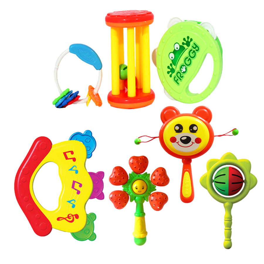 Combo Đồ Chơi Bóp Chíp Xúc Xắc 7 Món BENRIKIDS-7MON (Ngẫu Nhiên)