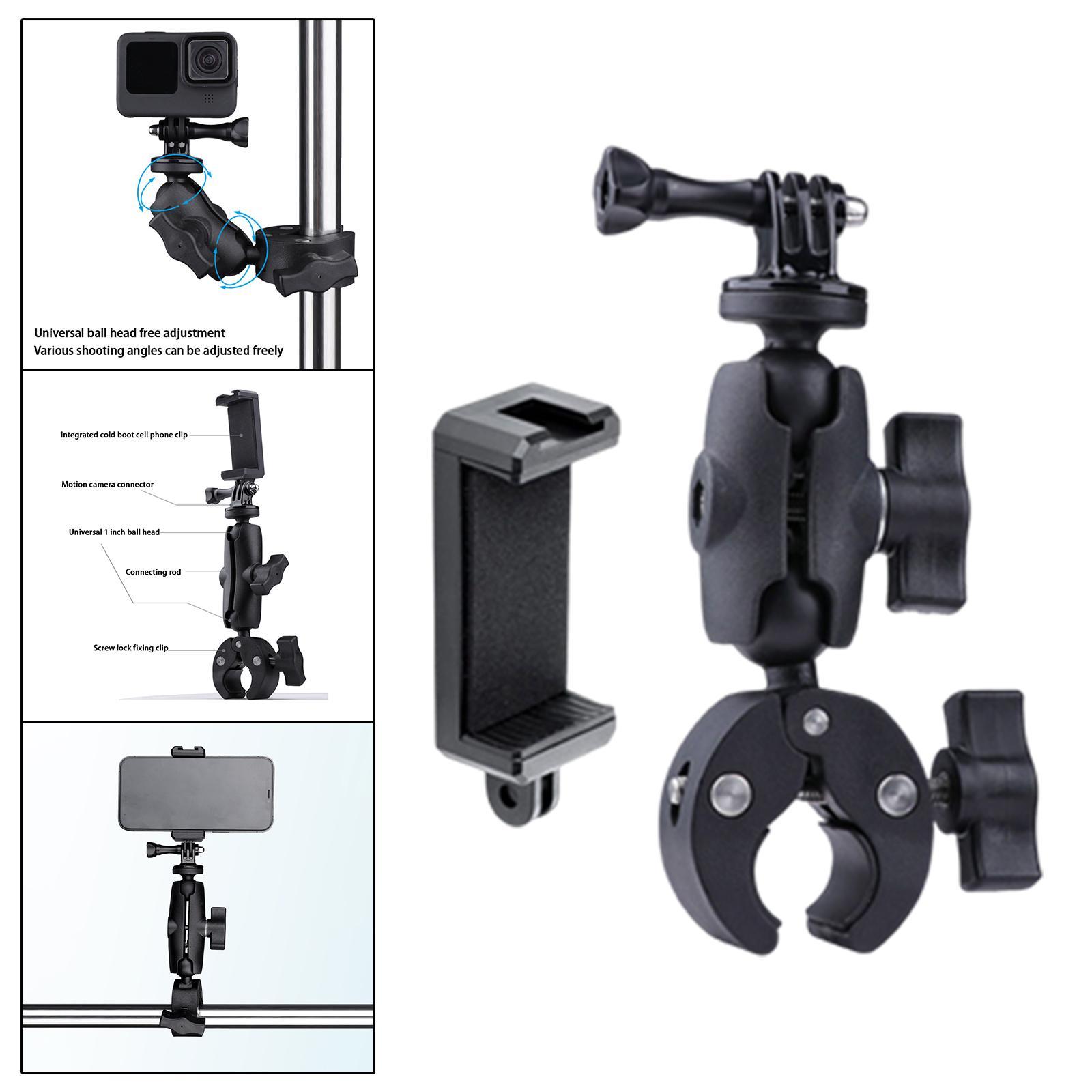 Motorcycle Handlebar Camera Mount 1/4 360 Degree Rotary