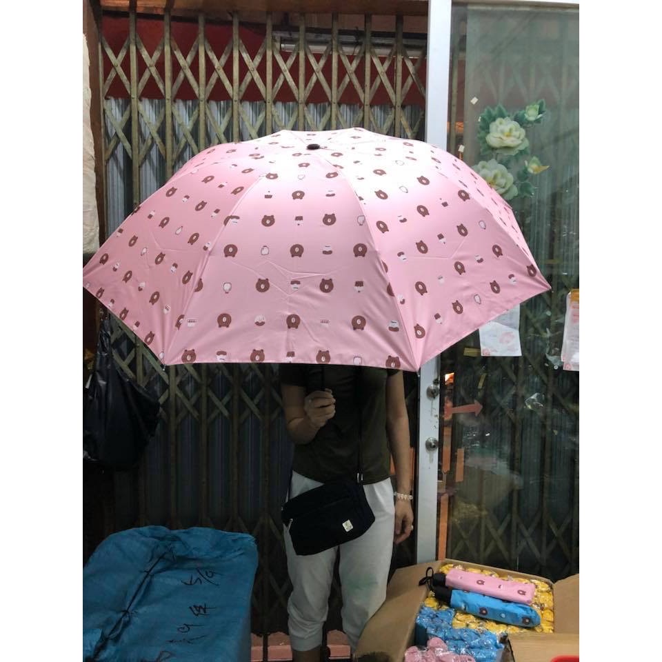 Ô dù đi mưa , che nắng vải dù gấp gọn ,chống thấm nước ,chống tia UV , trẻ trung , hiện đại hình gấu dễ thương cute nhiều màu nhỏ gọn dễ dàng mang theo mọi nơi