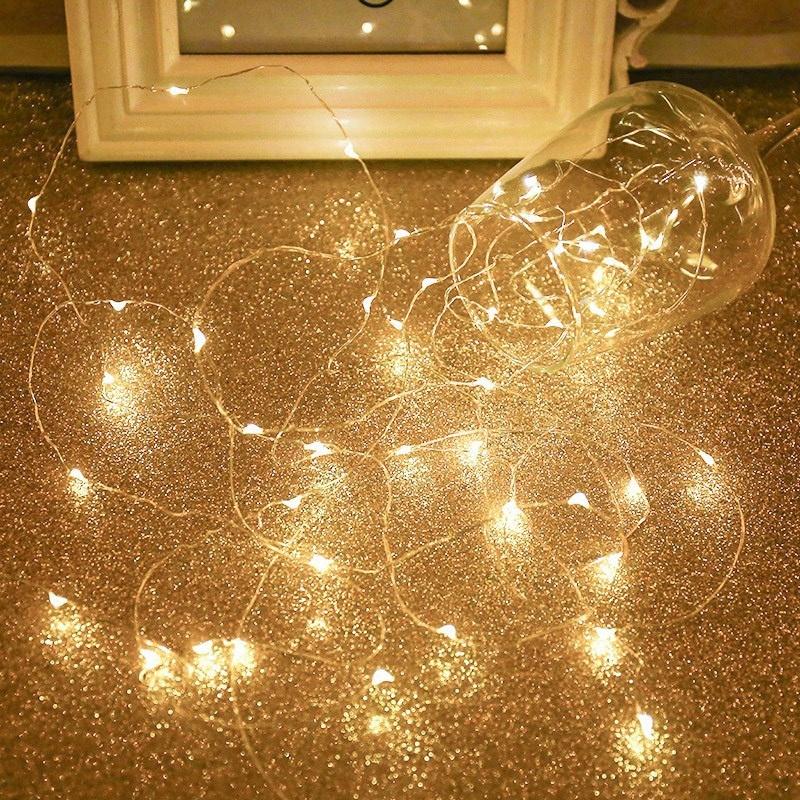 Đèn Led Trang Trí, Fairy Light, Decor, Đèn Đom Đóm Dùng Pin 3 Chế Độ Sẵn cho Noel, Lễ Tết