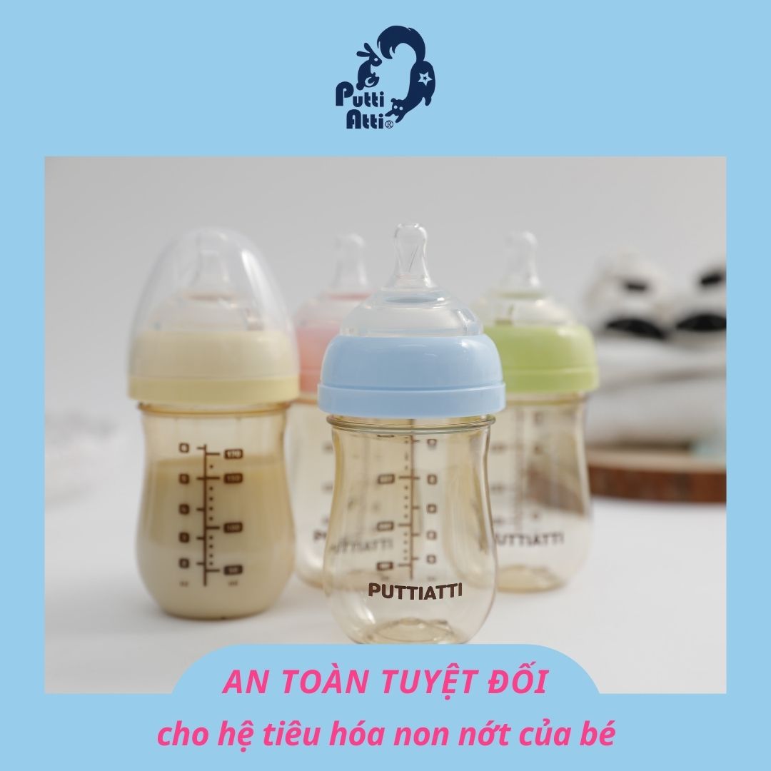 Bình sữa PPSU Putti Atti Hàn Quốc cao cấp cho bé yêu - 200ml/270ml [ TẶNG CỐC TẬP UỐNG ]