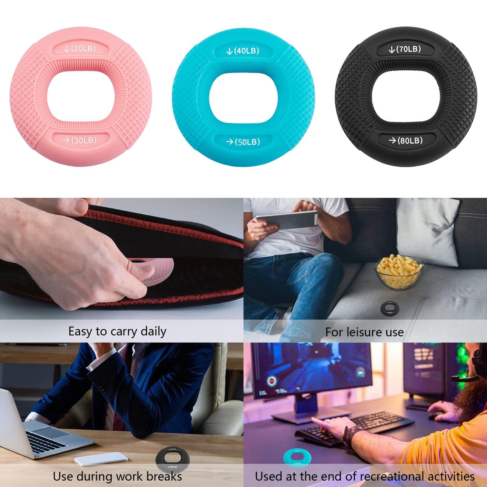 Bộ khuếch đại xử lý vòng silicon ba phần và huấn luyện viên tìm kiếm bằng tay để huấn luyện tay cầm ngón tay, tập thể dục, đào tạo thể thao