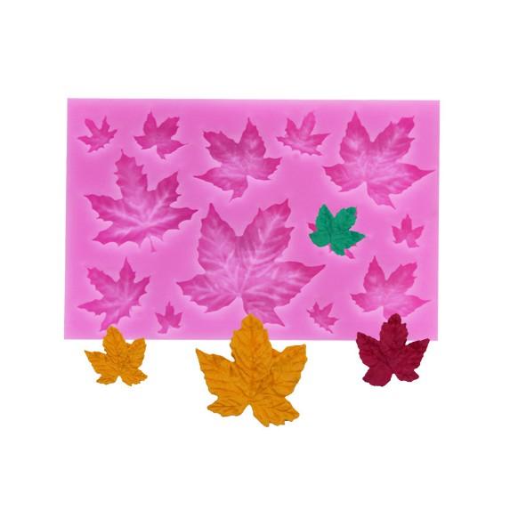 Khuôn silicon 4d lá phong nhiều cỡ