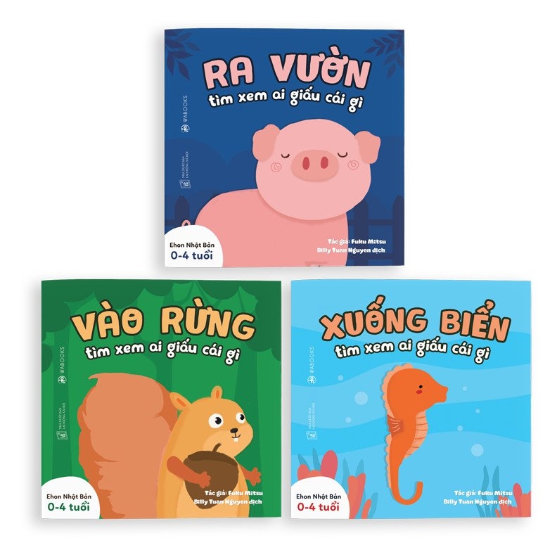 Sách Ehon - Combo 3 cuốn Ai giấu cái gì - Dành cho trẻ từ 0 - 4 tuổi