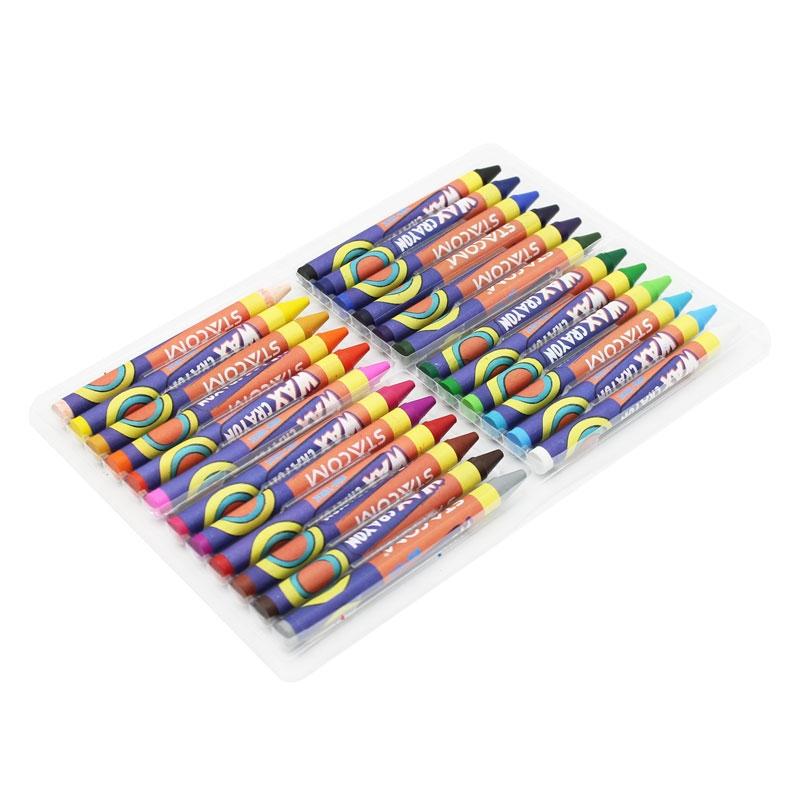 Hộp 24 Bút Sáp Màu Wax Crayon - Stacom CR024W