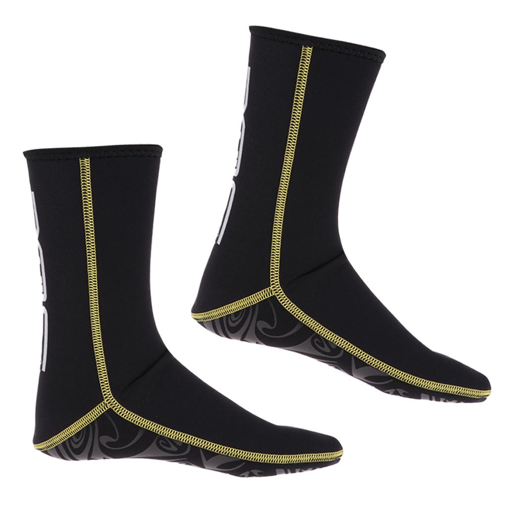 1 Pair Water Shoes Beach Fin Socks Neoprene Diving Boots Scuba Snorkel Booties Surfing Wetsuit Sports Waterproof Foot Protector for Men Women