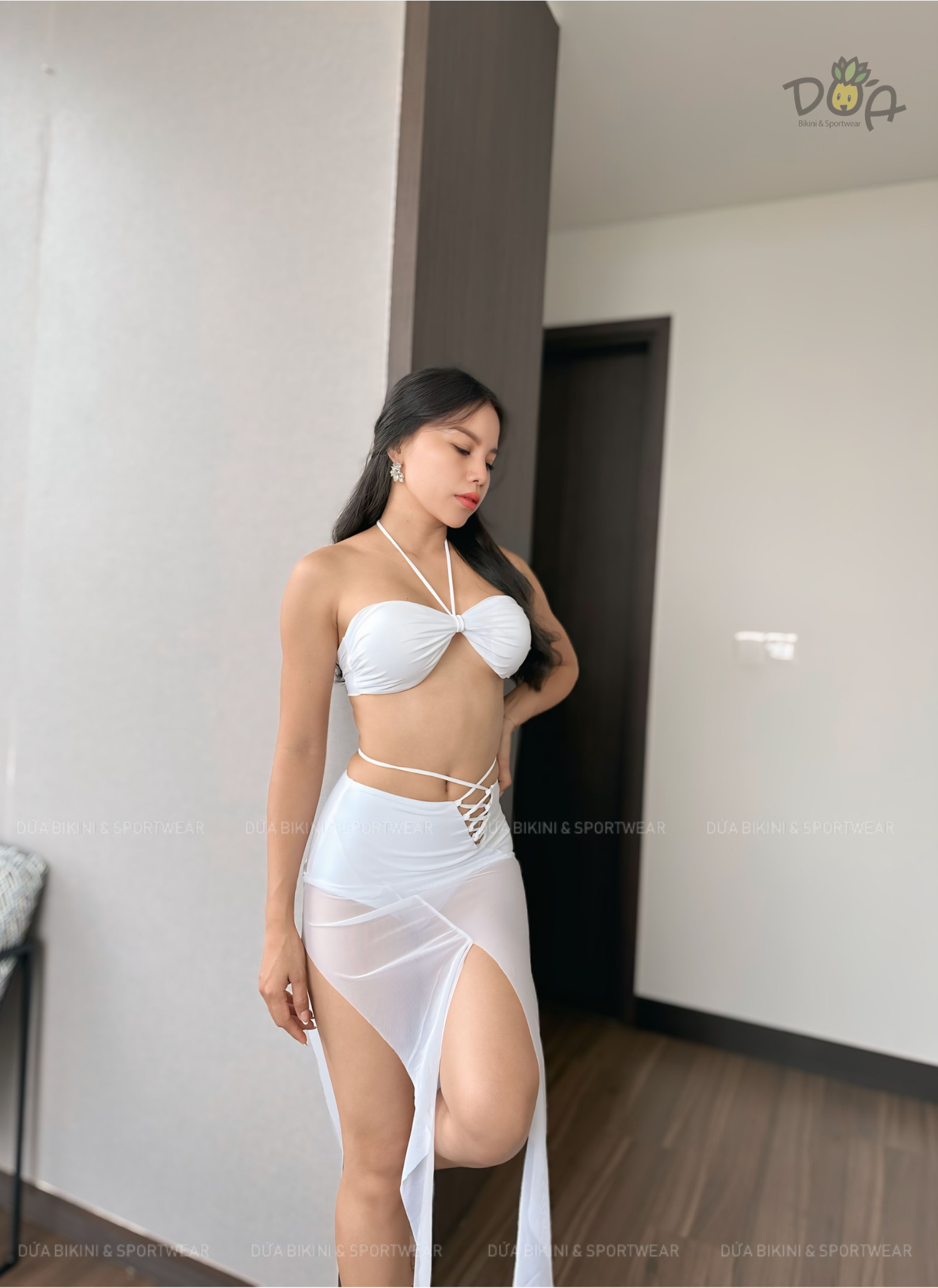 Camellia Bikini | Đồ bơi nữ hai mảnh cạp cao phối lưới xinh đẹp quyến rũ | DỨA BIKINI &amp;SPORTWEAR