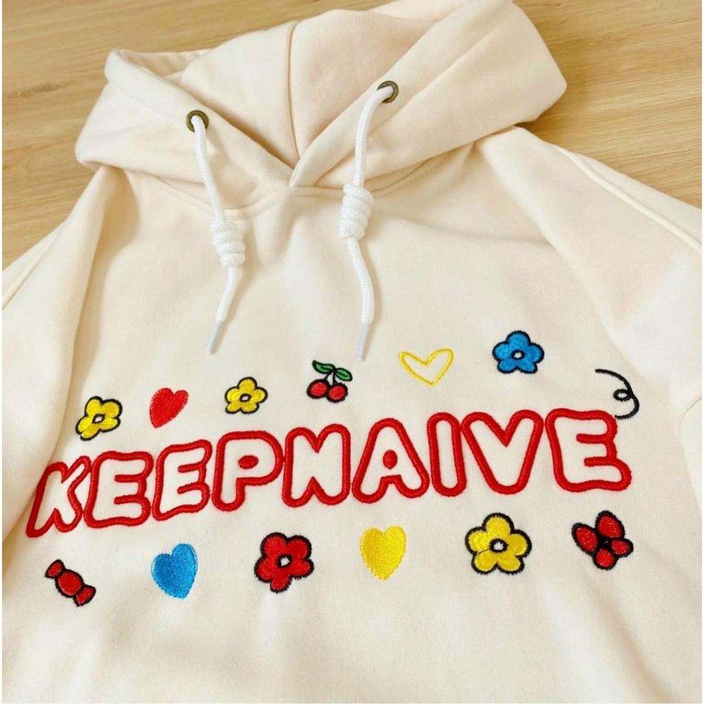 Áo KHOÁC Hoodie KEEPNAIVE Ulzzang Unisex Áo khoác hoodie zip chất liệu nỉ có mũ dài tay khoá kéo
