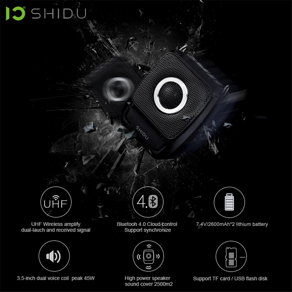 Shidu 25W Bộ Khuếch Đại Giọng Nói Mini Chống Nước Loa Âm Thanh USB Lautsprecher Với Micro Không Dây UHF Dành Cho Giáo Viên S92 Color: S92 EU Plug