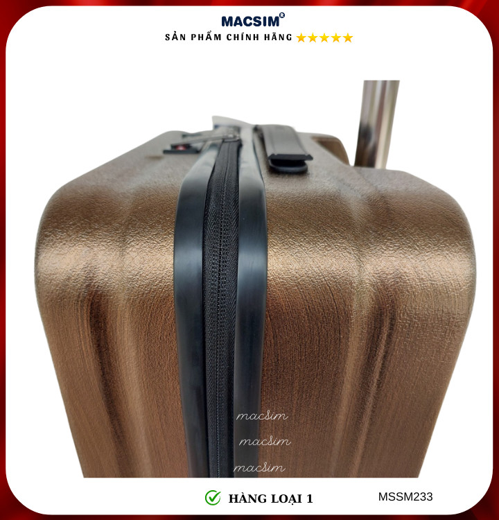 Vali cao cấp Macsim Smooire MSSM233 cỡ 21 inch màu Black, Red, Gold - Hàng loại 1