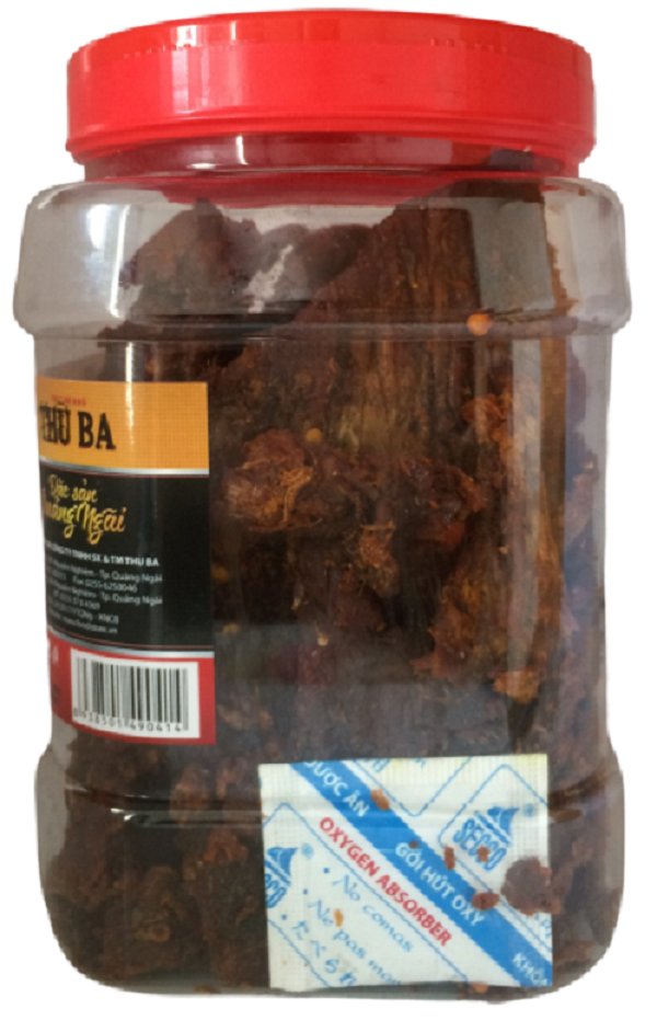 Thịt bò khô miếng mềm Thu Ba sản phẩm OCOP 4 sao, dinh dưỡng đặc trưng vùng miền 500gr