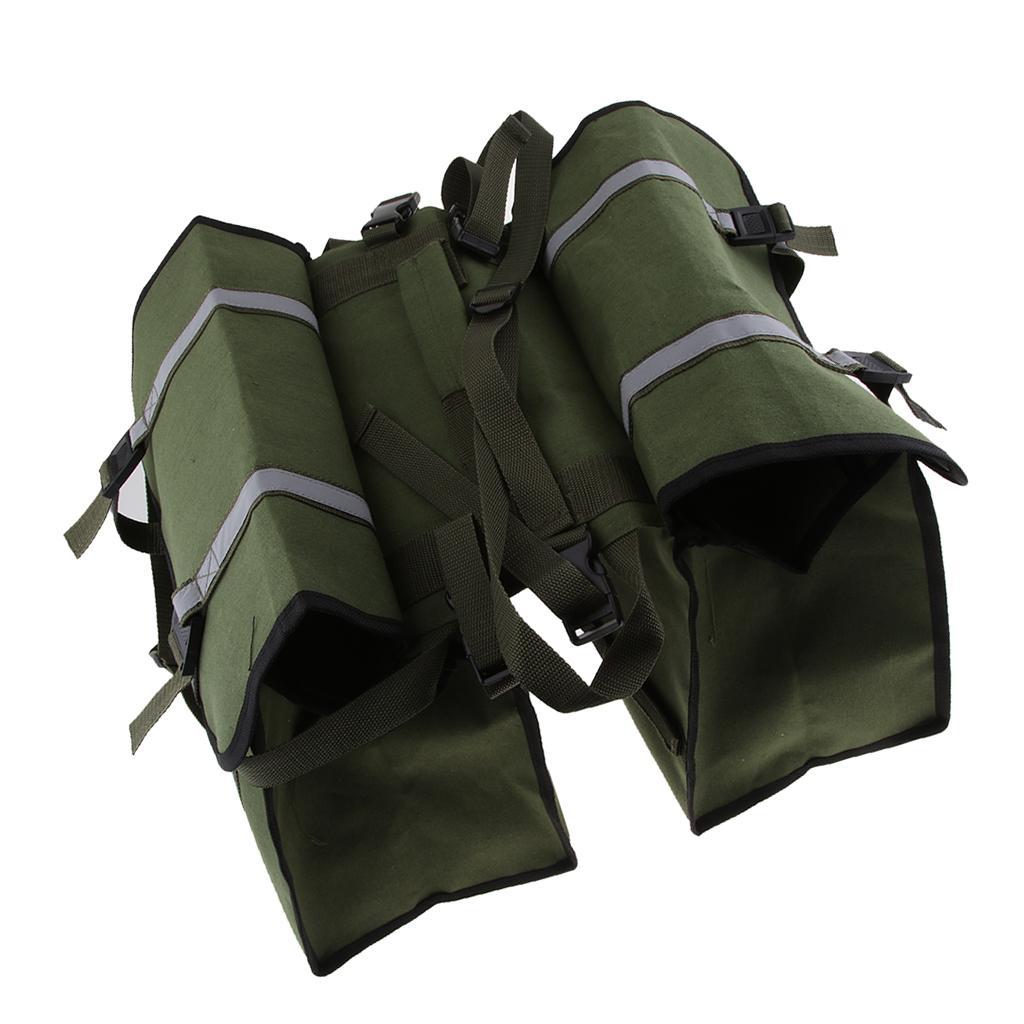 Waterproof Mototrcycle Bike Rear Rack Bag Double Panniers Cargo Trunk Bag