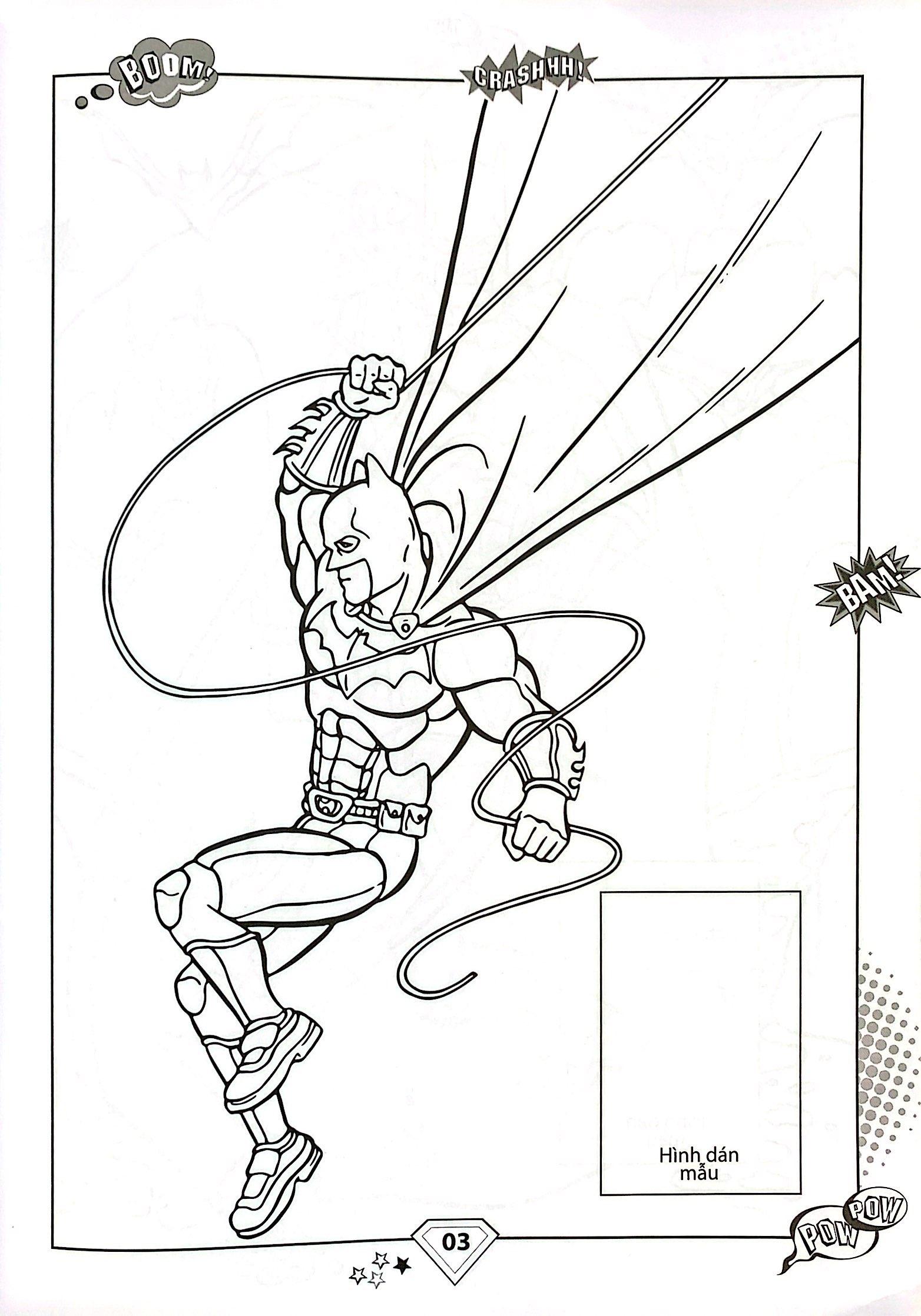 Dán Hình Và Tô Màu - Superhero - Batman (Tái Bản 2024)