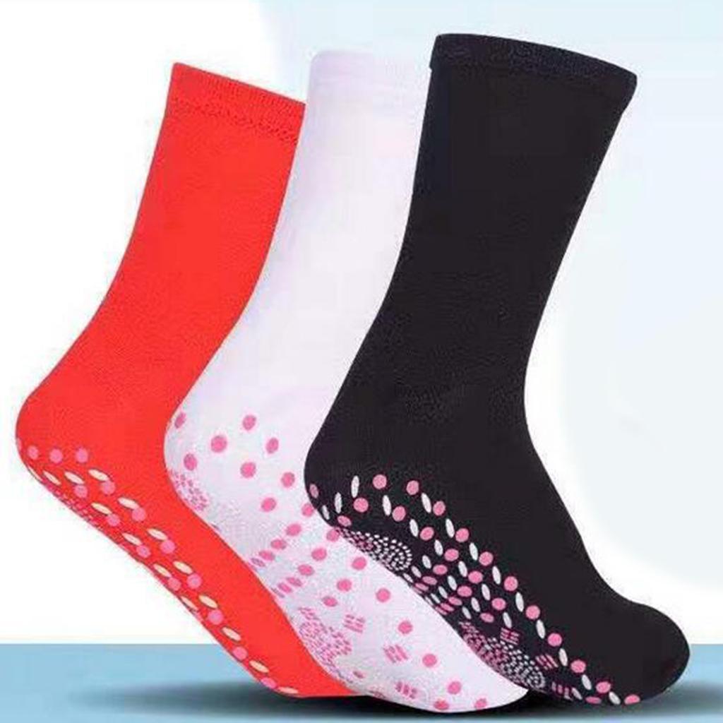 Socks Self Heating Warm Tourmaline Socks White