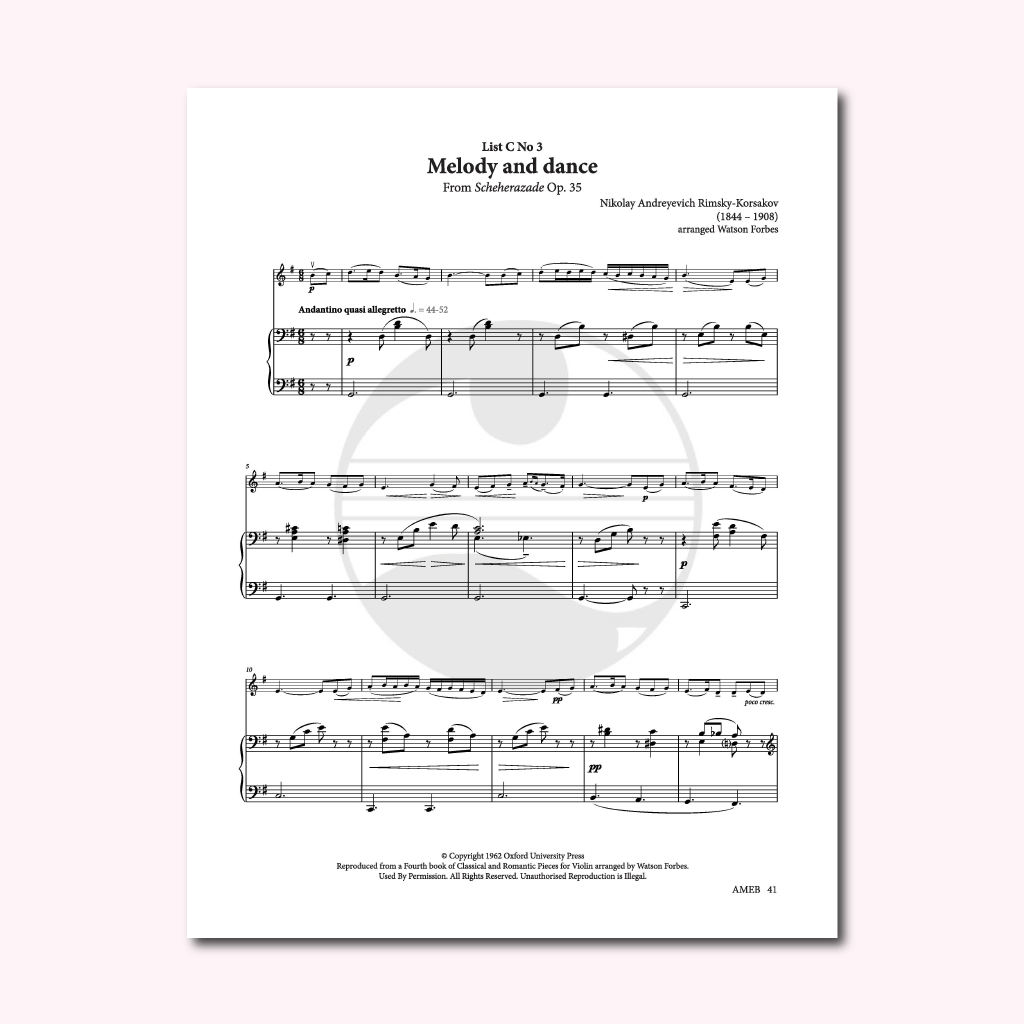 Sách Violin AMEB Series 10 Grade 6