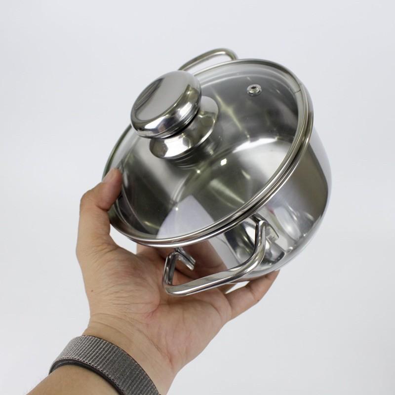 Bộ 3 Nồi Inox 3 Đáy Nắp Kính FS06CG