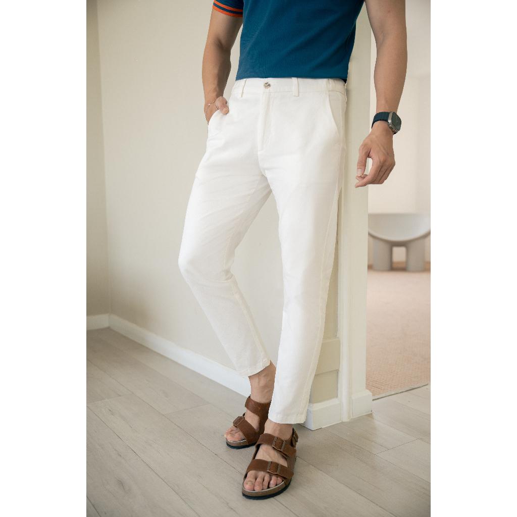 Quần Kaki Dài Nam BY COTTON Chinos White 3.0