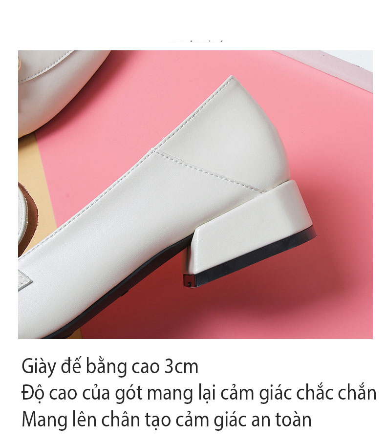 Giày công nữ sở cao cấp đế vuông cao 3 cm GIAY.N1-87