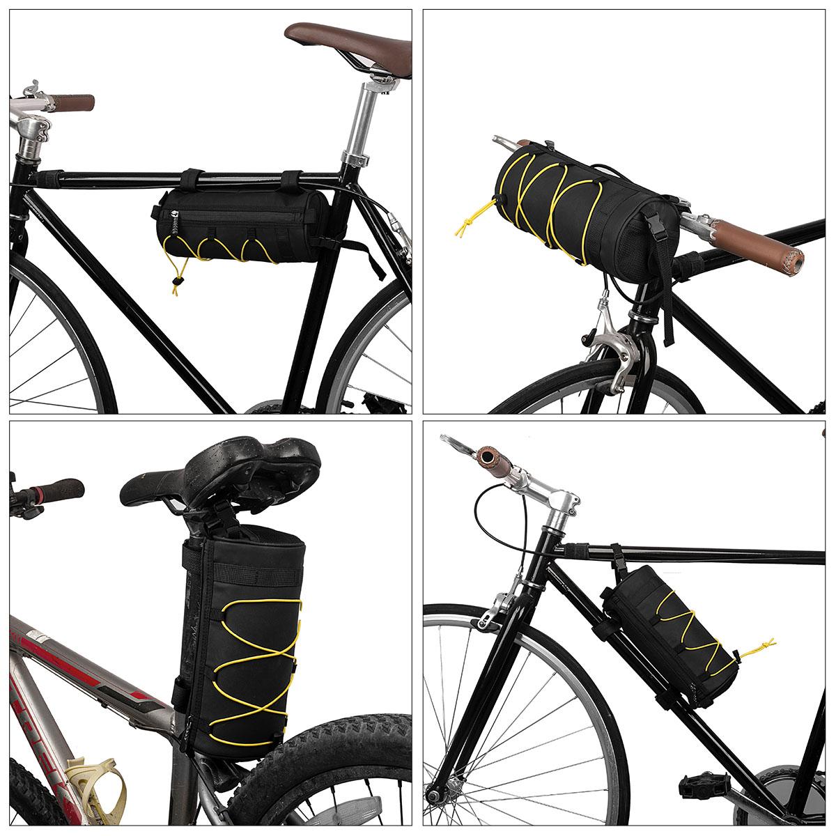 Bike Handlebar Bag Multifunctional Mountain Bike Front Bag Bicycle Frame Bag Shoulder Bag Cycling Storage Pouch Pannier