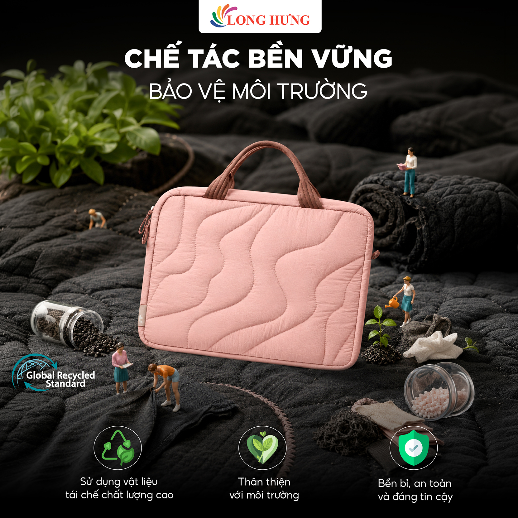 Túi xách chống sốc Tomtoc Terra-A28 Puffy Laptop Carrying Bag 15/16 inch Macbook A28F2 - Hàng chính hãng