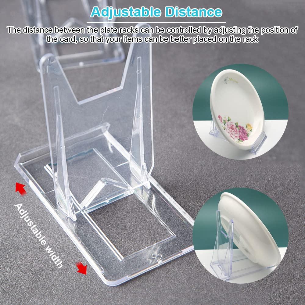 10 PCCS có thể điều chỉnh Trình bày Hỗ trợ Tấm trong suốt Hỗ trợ hiển thị nhựa trong suốt Book 11,5 * 11 * 6cm cho menu, quảng cáo, tấm, ảnh