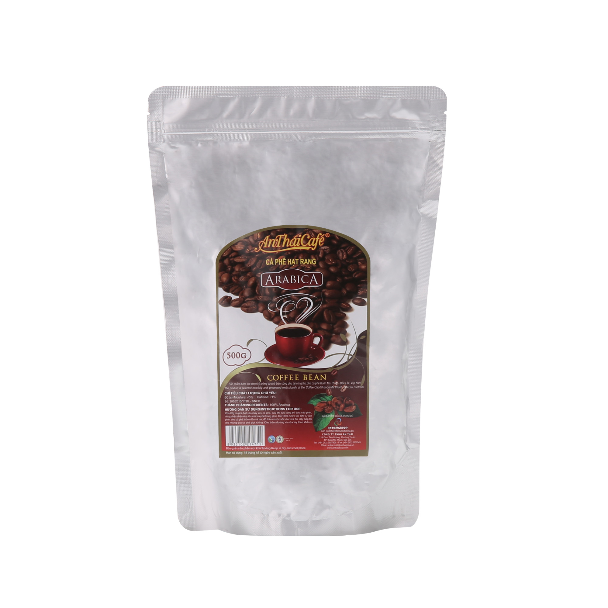 Cà Phê Hạt Rang AnTháiCafé Túi Arabica - 500g