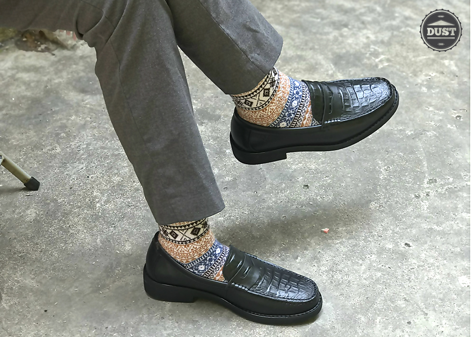 Giày tây penny loafer 2.0 MAD vân cá sấu lười công sở nam da bò cao cấp