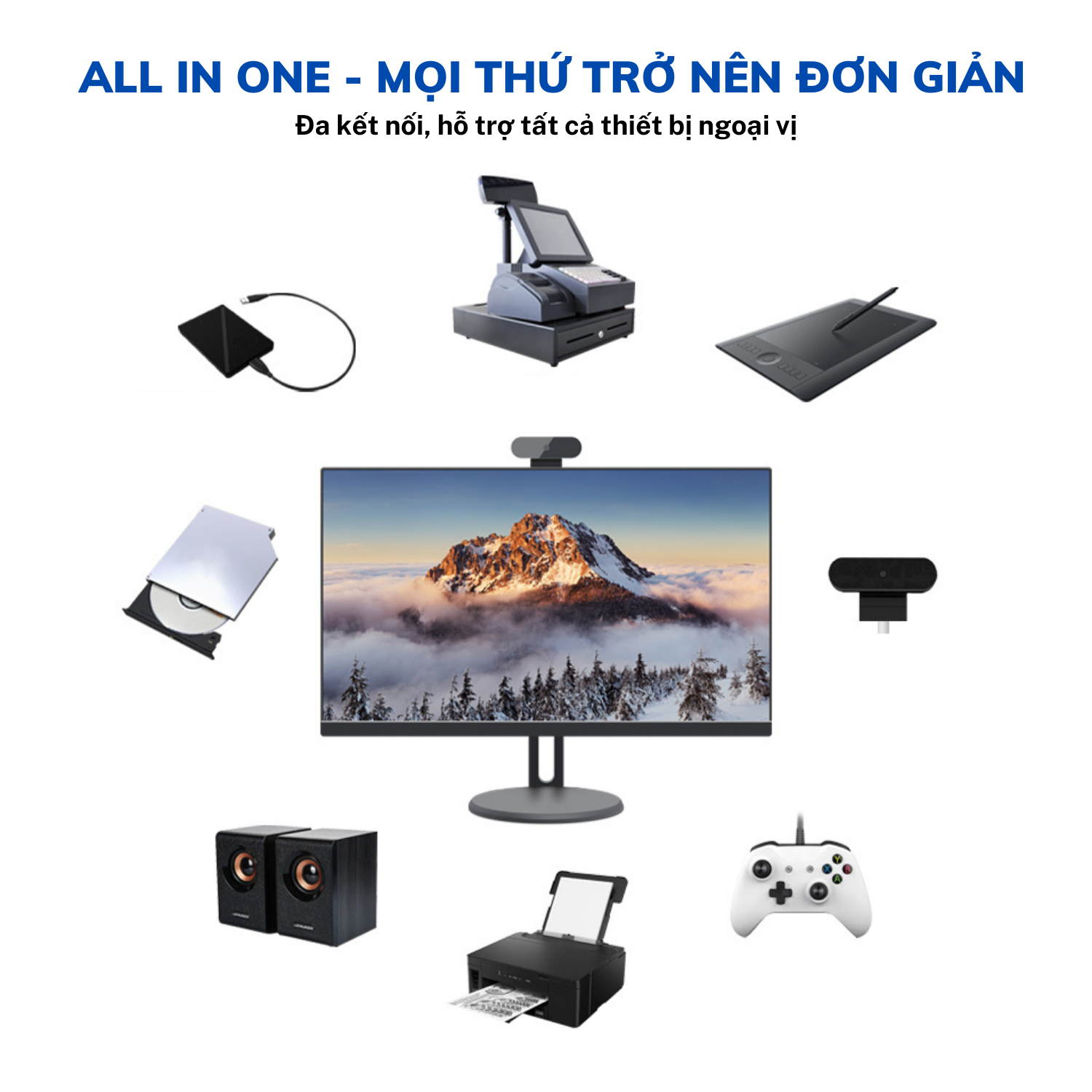 Máy tính all in one – PC Gaming – INTEL I5 10500H 6 lõi 12 luồng 4.5Ghz (Hàng chính hãng)